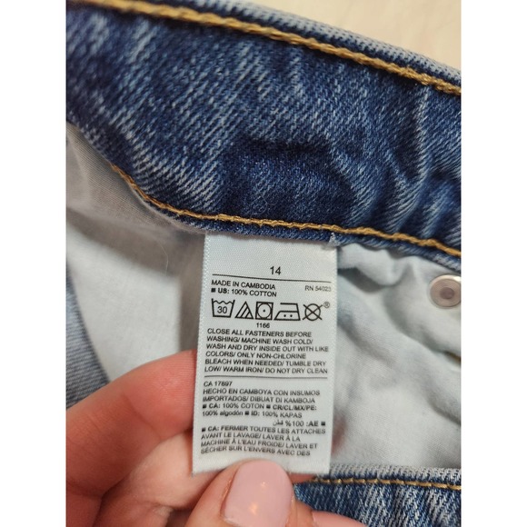 Old Navy Womens Blue Cotton Stretch Five Pocket High Rise Straight Jeans Size 14 - Picture 4 of 7